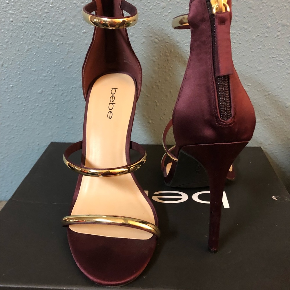Bebe Burgundy High Heels
